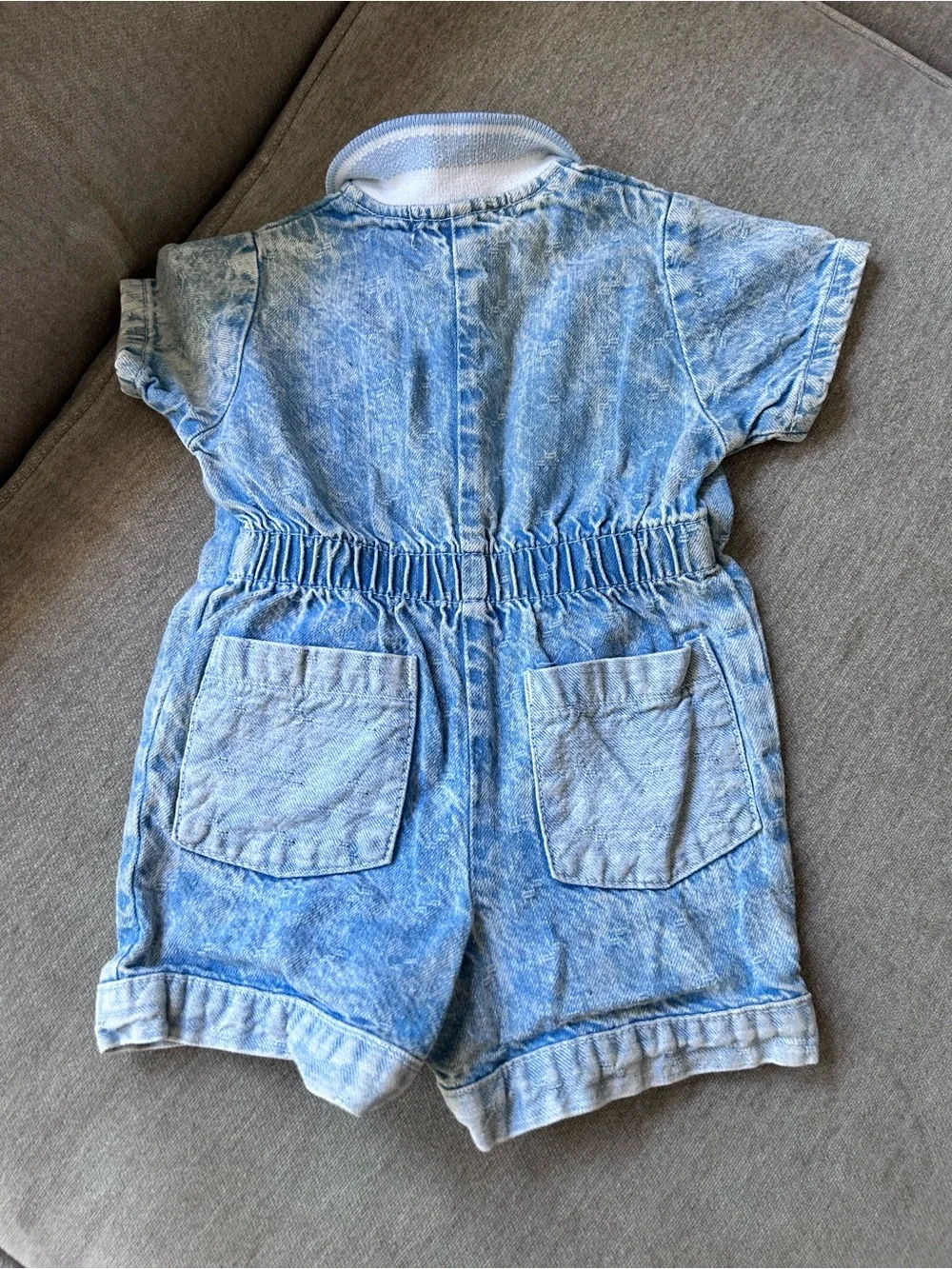 vintage OshKosh B’gosh infant acid-wash denim romper 6-9m